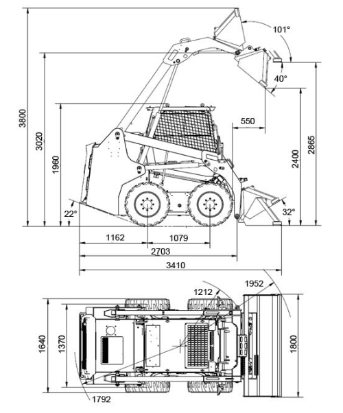 Схема мини-погрузчика xcmg ESR740RU